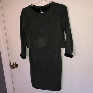 Dark GREEN dress, bodycon fit with a cut out.